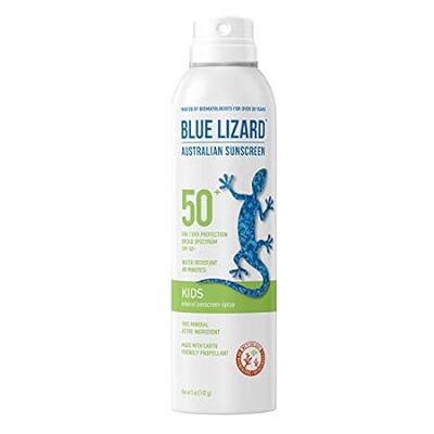 BLUE LIZARD Mineral Sunscreen Kids SPF 50+ Spray， 5 Fl Oz