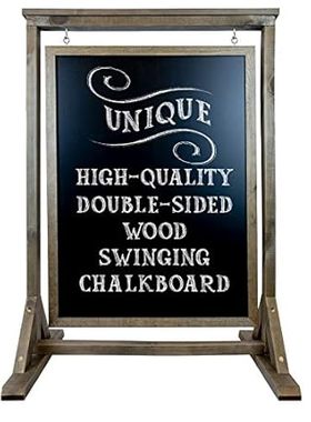 Rustic Handcrafted Chalkboard Sign: Uniquely Designed Woo