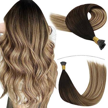 YoungSee I Tip Hair Extensions Brown Balayage Itip Hair E