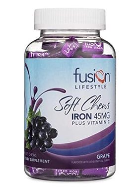 Iron Supplement for Women and Men， Grape Flavored Iron So