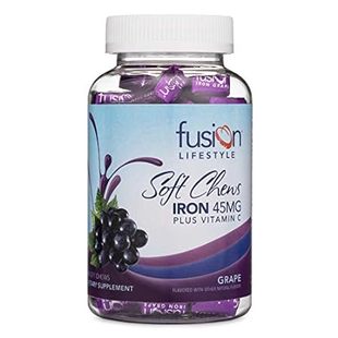 Iron Supplement for Women and Men， Grape Flavored Iron So