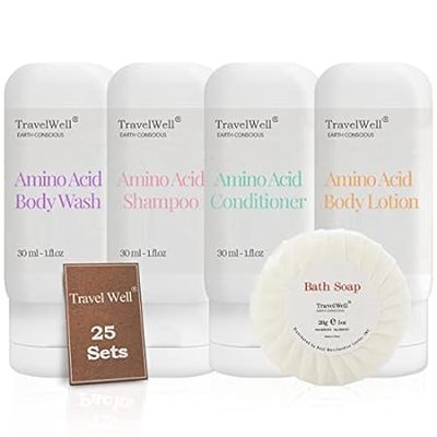 TRAVELWELL Individually Wrapped Body Lotion， Body Wash， 2