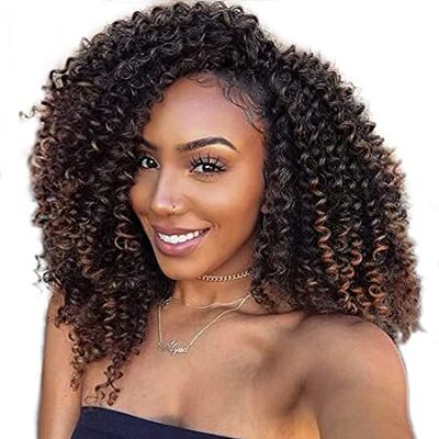 LADY MIRANDA Brown Color Afro kinky Curly Braiding Hair E
