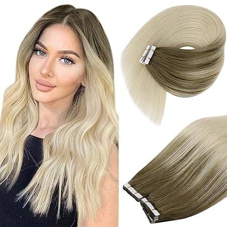 Ve Sunny Ombre Blonde Tape in Hair Extensions Human Hair