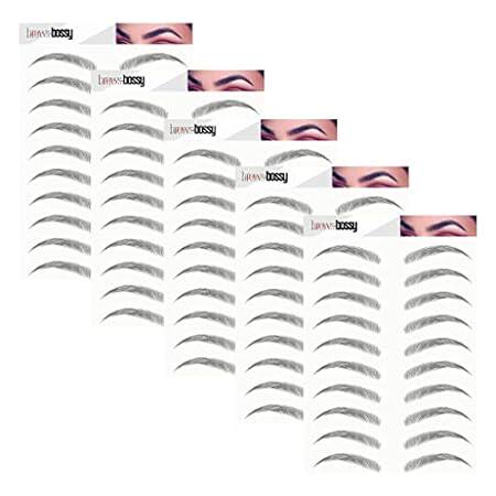 5 Pack Temporary Eyebrow Tattoos Waterproof Eyebrow Stick