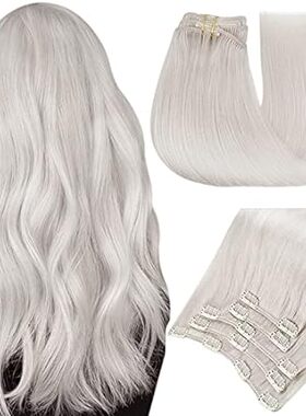 Easyouth Clip in Hair Extensions Human Hair Blonde Real H