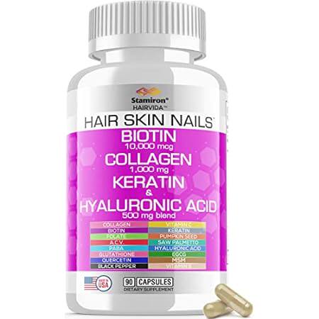 Stamiron Hair Skin and Nails Vitamins for Women with Biot