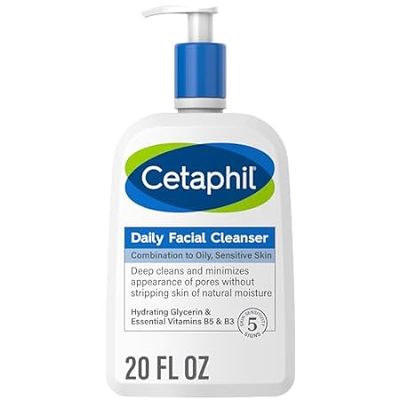 Cetaphil Face Wash， Daily Facial Cleanser for Sensitive，