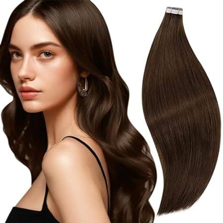 RUNATURE Invisible Tape in Hair Extensions Human Hair 16