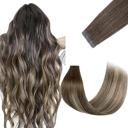 Tape in Hair Extensions Human Hair Double Stitched Ombre