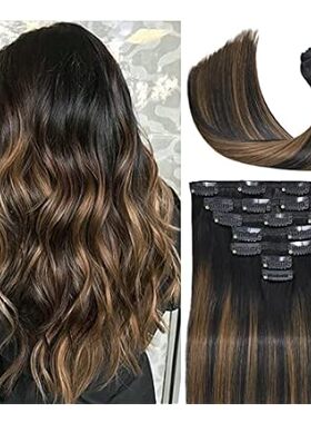 Clip in Hair Extensions Real Human Hair， 12 Inch 100g Nat