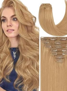Caliee Real Hair Extensions Clip in Human Hair for Full H