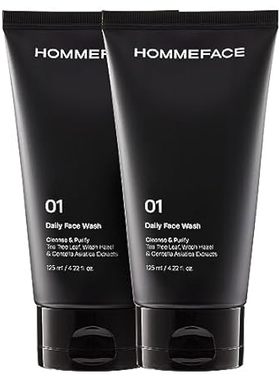 2-Pack Daily Face Wash for Men， Gentle Facial Cleanser fo