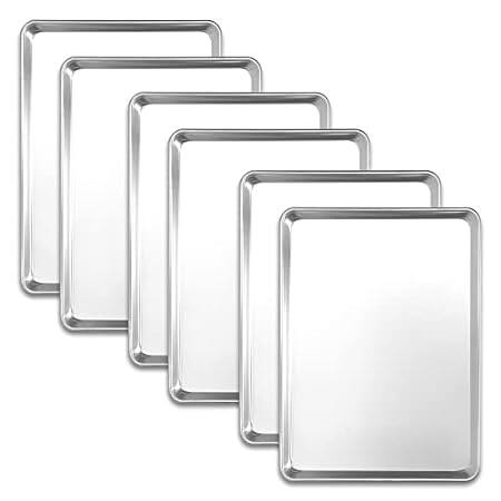 6 Pack Big Size Baking Sheet Pan， Aluminum Commercial Coo