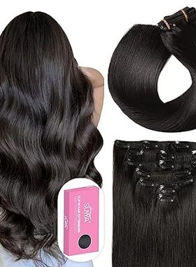 SUYYA 16 Inch 120g 7pcs Clip in Hair Extensions， Straight