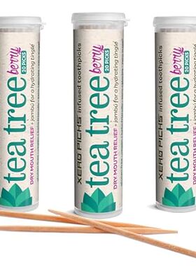 Xero Picks Tea Tree - Infused Flavored Toothpicks for Lon