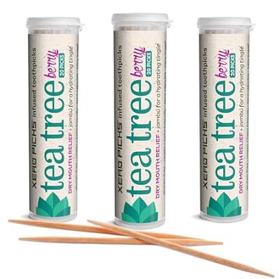 Xero Picks Tea Tree - Infused Flavored Toothpicks for Lon
