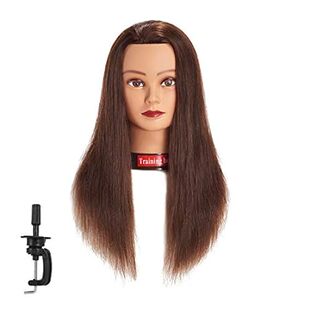 Traininghead 20-22 Female 100% Human Hair Mannequin Head