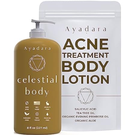 Acne Treatment Body Lotion， 8 oz， Tea Tree Oil for Skin，