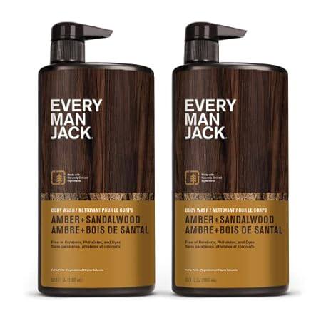 Every Man Jack Amber + Sandalwood Mens Body Wash for All