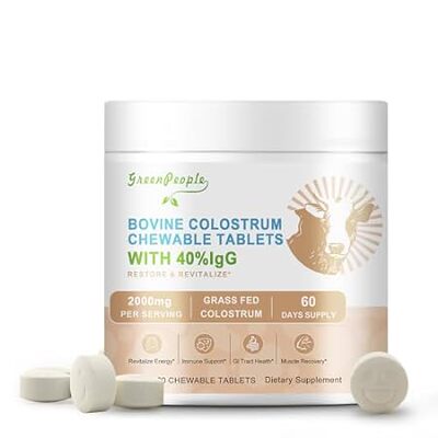 Colostrum Chewable Over 40% IgG， 2000mg per Serving | Col
