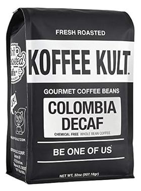 Koffee Kult Colombia Decaf Coffee Beans Decaffeinated Med