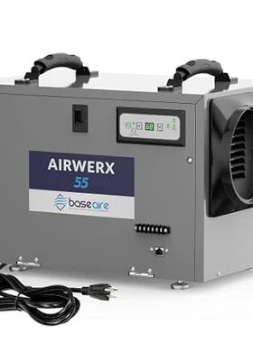BaseAire AirWerx55 Dehumidifier for Crawl Space Basement，