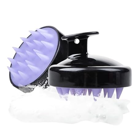 DOORES Scalp Brush with Soft Bristles， Black Scalp Massag