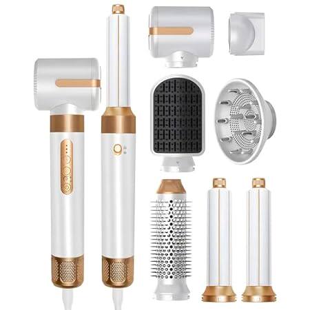 Hair Dryer Styler 7 in 1， High Speed Brushless Motor Blow