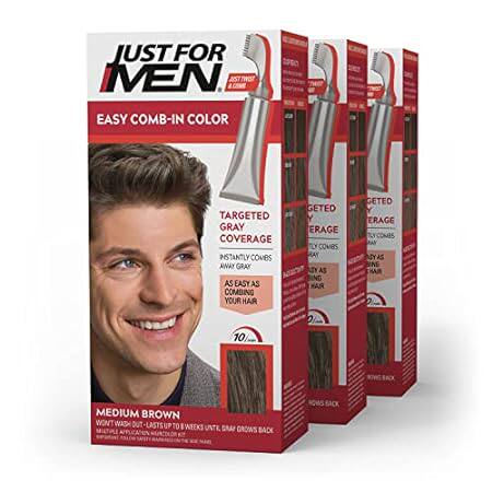 Just For Men Easy Comb-In Color Mens Hair Dye， Easy No Mi