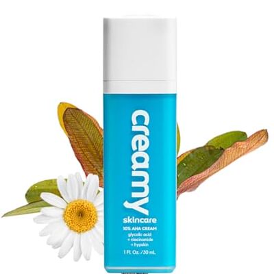 Creamy Skincare 10% Glycolic Moisturizer， Exfoliating Fac
