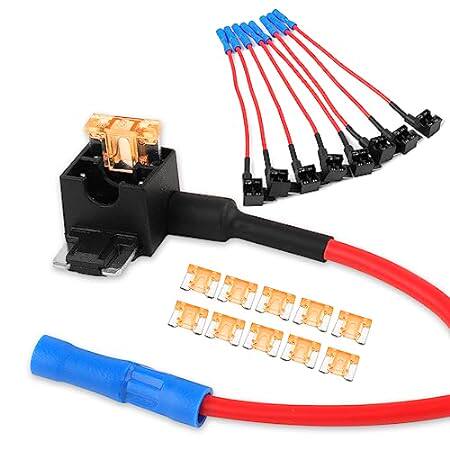Tiooka 12V Car Add-a-Circuit Fuse TAP Adapter Fuse Holder