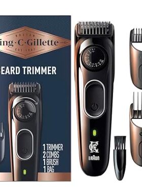 King C. Gillette Cordless Beard Trimmer for Men， Kit incl