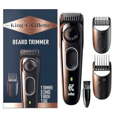 King C. Gillette Cordless Beard Trimmer for Men， Kit incl