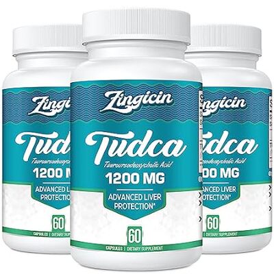 Zingicin TUDCA Supplement 1200mg - 180 Veggie Capsules，Po