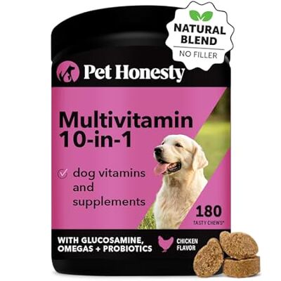 Pet Honesty Dog Multivitamin - 10 in 1 Dog Vitamins for H