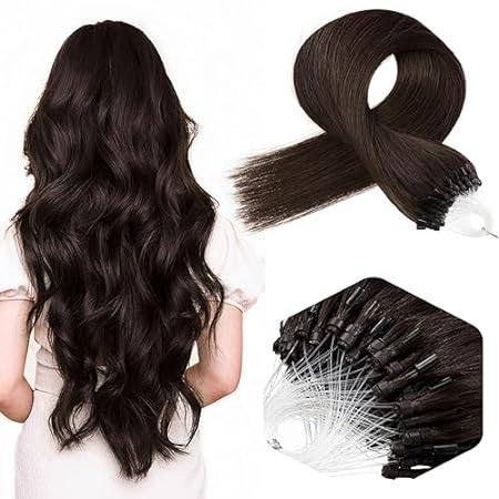 Micro Ring Human Hair Extensions Remy Micro Loop Hair Ext