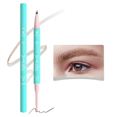 2-In-1 Eyebrow Pencil， Micro-Fork Tips Liquid Eyebrow pen