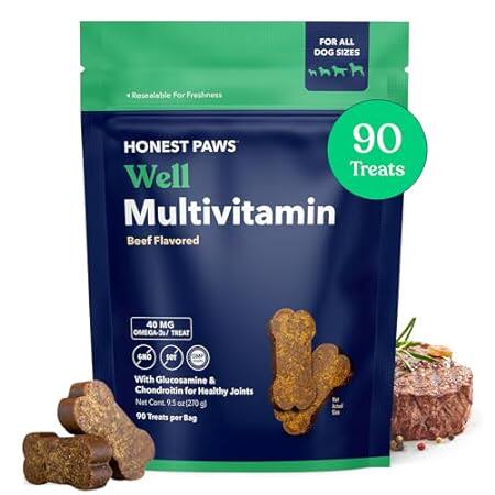 Honest Paws Dog Multivitamin Soft Chews - Joint Flexibili