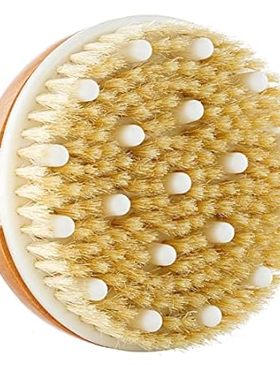 Dry Skin Body Brush - Adjustable Strap with Massage Nodes