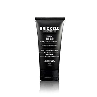 Brickell Men's Hair Styling Sculpting Hair Glue For Men，