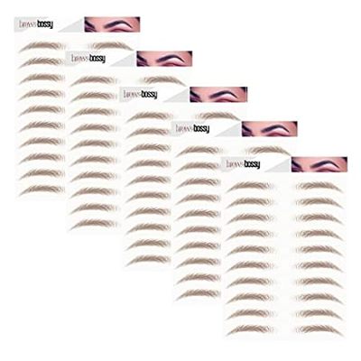 5 Pack Temporary Eyebrow Tattoos Waterproof Eyebrow Stick