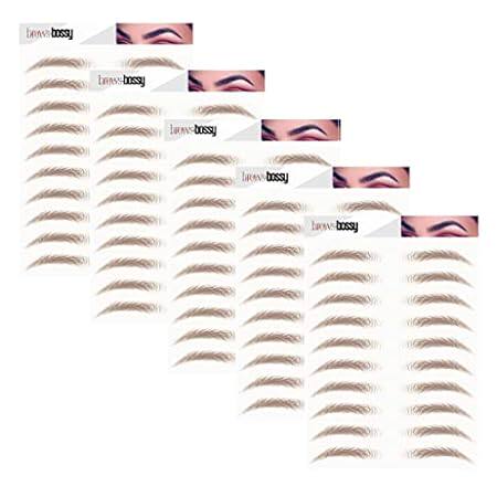 5 Pack Temporary Eyebrow Tattoos Waterproof Eyebrow Stick