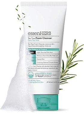 TEA TREE FOAM CLEANSER， Creates a Creamy Foam that Soothe