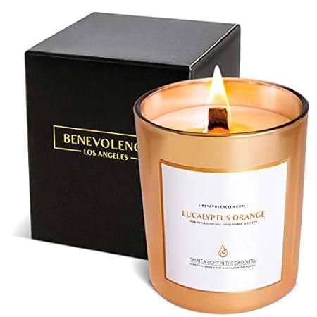 Eucalyptus Orange Wood Wick Candle | Scented Candles for