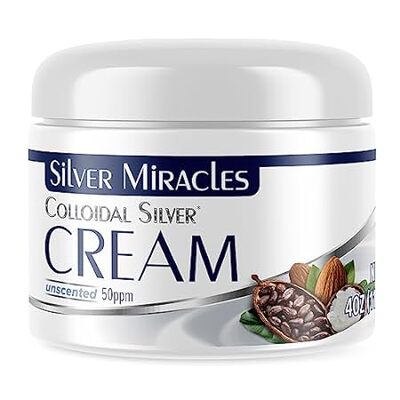 Silver Miracles Colloidal Silver Cream - 4oz - Colloidal
