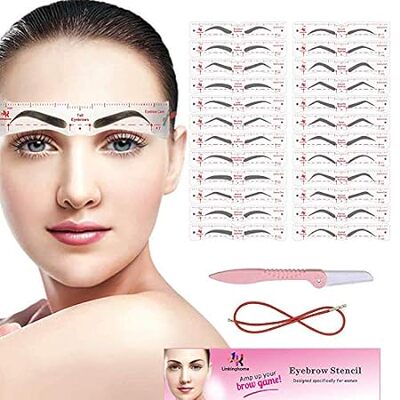Eyebrow Stencil， 24 Eyebrow Shaper Kit， Reusable Eyebrow