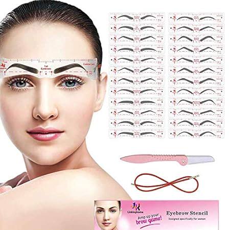 Eyebrow Stencil， 24 Eyebrow Shaper Kit， Reusable Eyebrow
