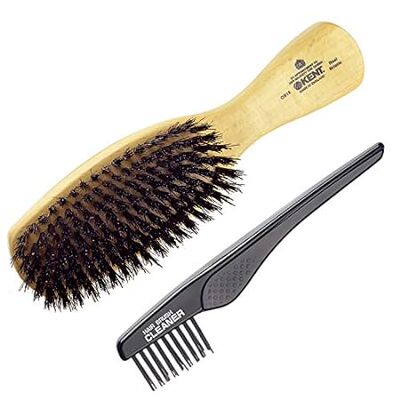 Kent OS18 Gentlemen's Hair Brush and Facial Brush for Bea