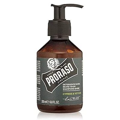 Proraso Beard Wash Facial Cleanser for Men to Clean， Soft